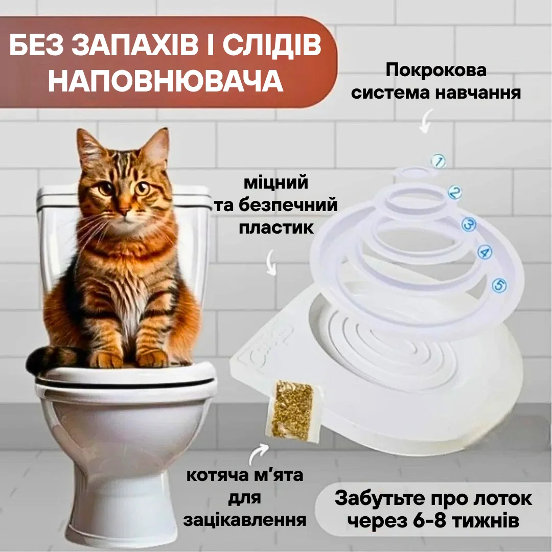 Комплект для привчання котів до унітаза